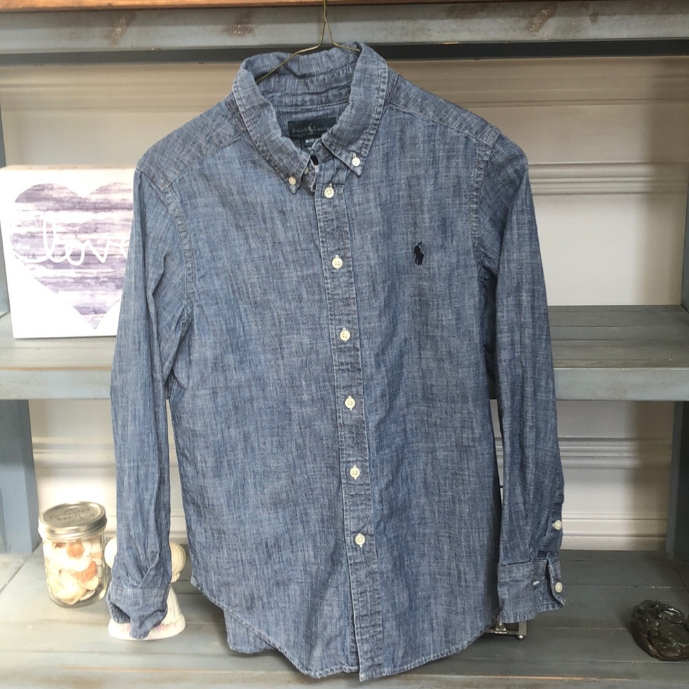 Ralph Lauren Girls denim button down